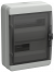IEK TEKFOR Корпус пластиковый КМПн-24 IP65 черная прозрачная дверь IEK, TF5-KP72-N-24-65-K03-K02