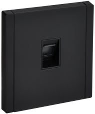 FORTE&PIANO Розетка компьютерная RJ45 кат.6 FP131M металл черный IEK, FP-K10-2-M-K02