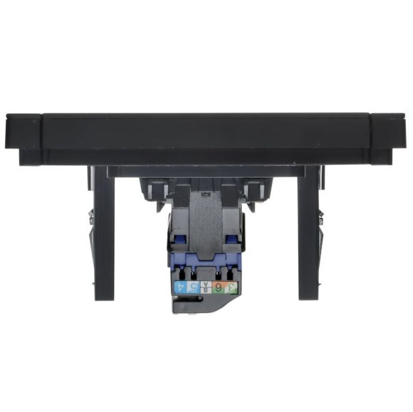 IEK FORTE&PIANO Розетка компьютерная RJ45 кат.6 FP131M металл черный IEK, FP-K10-2-M-K02