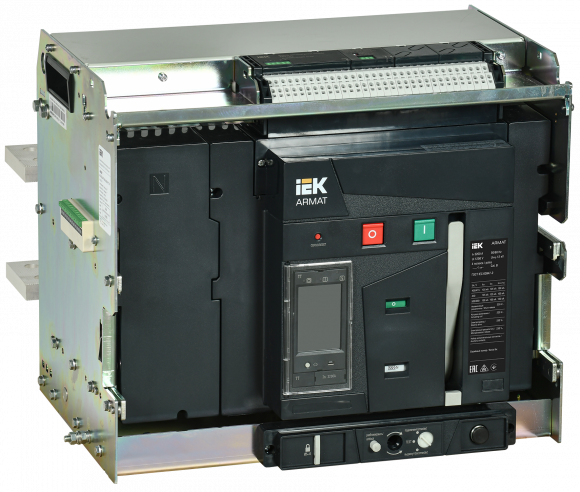 IEK ARMAT AR-A4V TT32 4P W HR Выключатель автоматический воздушный 125кА расцепитель TT 3200А 4P выдвижной с аксессуарами ~220-240В: реле отключения, реле включения, моторный привод IEK, AR-ACB-4VF-125-3200A-TTCF