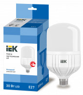 Лампа светодиодная HP 30Вт 230В 6500К E27 IEK, LLE-HP-30-230-65-E27 Лампа светодиодная HP 30Вт 230В 6500К E27 IEK, LLE-HP-30-230-65-E27