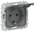 IEK FLITE Розетка с заземлением с защитными шторками и крышкой безвинтовое крепление 16А IP44 РСшкр11-1-44-ФлМА мокрый асфальт IEK, FI-R16-16-1-44-K80
