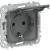 FLITE Розетка с заземлением с защитными шторками и крышкой безвинтовое крепление 16А IP44 РСшкр11-1-44-ФлМА мокрый асфальт IEK, FI-R16-16-1-44-K80
