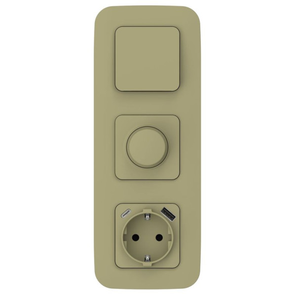 IEK FLITE Светорегулятор проходной TRIAC 550Вт СС26-5-12-ФлО оливковый IEK, FI-D23-0550-P-K26