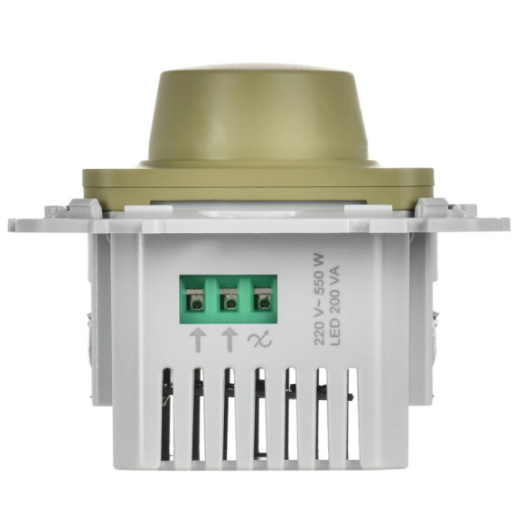 IEK FLITE Светорегулятор проходной TRIAC 550Вт СС26-5-12-ФлО оливковый IEK, FI-D23-0550-P-K26