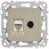 IEK FLITE Розетка 2-местная RJ45/TV категория 5Е UTP РКТВ5е-2-0-ФлШ шампань IEK, FI-AK22-1-K37
