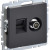 BRITE Розетка двойная TV+RJ45 кат.5E РТВ/РК12-БрГ графит IEK, BR-AK20-1-K53