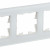 BRITE Рамка 3-местная РУ-3-2-Бр стекло белый RE IEK, BR-M32-G-41-K01