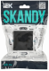 IEK SKANDY Розетка без заземления без защитных шторок 10А SK-R02Bl черный , SK-R10-10-K02