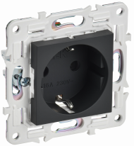 SKANDY Розетка с заземлением с защитными шторками 16А SK-R04G графит , SK-R14-16-K53