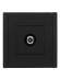 IEK FORTE&PIANO Розетка TV проходная FP129 черный , FP-A10-P-K02