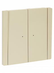 FORTE&PIANO Выключатель 2-клавишный проходной с индикацией 10А FP408 ваниль , FP-V22-1-10-1-K10