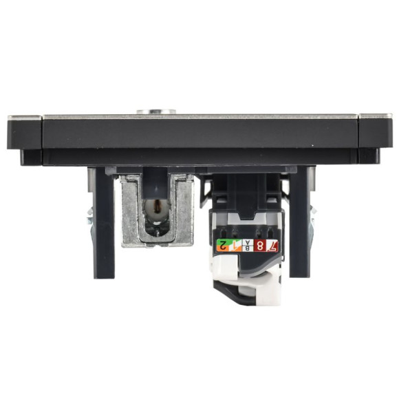 IEK FORTE&PIANO Розетка двойная TV+RJ45 кат.5E FP636M металл шампань IEK, FP-AK20-1-M-K37