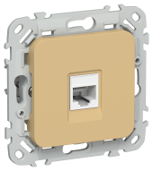 FLITE Розетка компьютерная RJ45 категория 6 UTP РК6-1-0-ФлШм шамуа IEK, FI-K12-2-K89