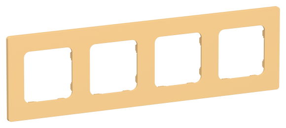 IEK FLITE Рамка 4-местная РУ-4-К-ФлЗ золотарник IEK, FI-M42-32-20-K90