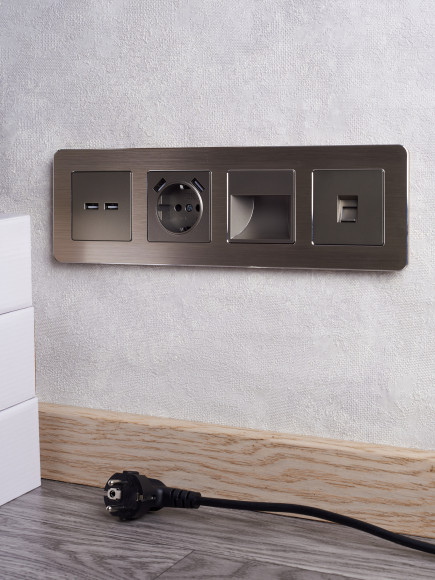 IEK BRITE Подсветка светодиодная встраиваемая ПЛ20-БрШ шампань , BR-FL20-K37