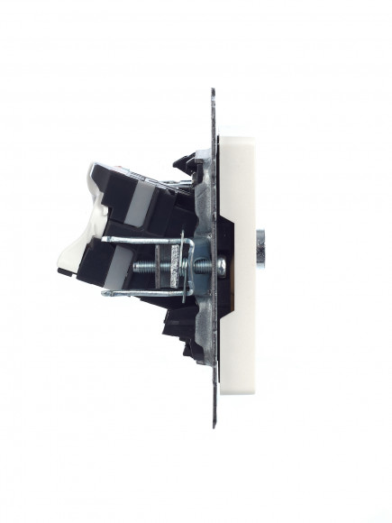 IEK BRITE Розетка двойная TV+RJ45 кат.5E РТВ/РК12-БрЖ жемчуг , BR-AK20-1-K36