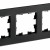 BRITE Рамка 3-местная РУ-3-2-Бр стекло черный RE IEK, BR-M32-G-41-K02