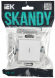 IEK SKANDY Выключатель 1-клавишный с индикацией 10А SK-V07W арктический белый , SK-V10-1-10-K01