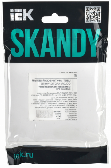 IEK SKANDY Рамка 1-местная SK-F01W арктический белый , SK-M12-K01