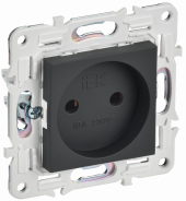 SKANDY Розетка без заземления без защитных шторок 10А SK-R02G графит , SK-R10-10-K53