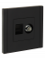 IEK FORTE&PIANO Розетка двойная TV+RJ45 кат.6 FP137 черный , FP-AK20-2-K02