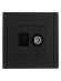 IEK FORTE&PIANO Розетка двойная TV+RJ45 кат.6 FP137 черный , FP-AK20-2-K02