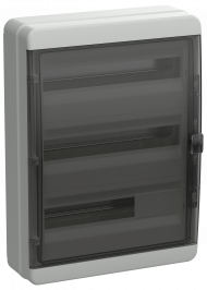 TEKFOR Корпус пластиковый КМПн-54 IP65 черная прозрачная дверь IEK, TF5-KP72-N-54-65-K03-K02