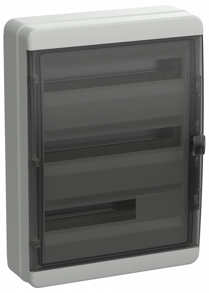 IEK TEKFOR Корпус пластиковый КМПн-54 IP65 черная прозрачная дверь IEK, TF5-KP72-N-54-65-K03-K02