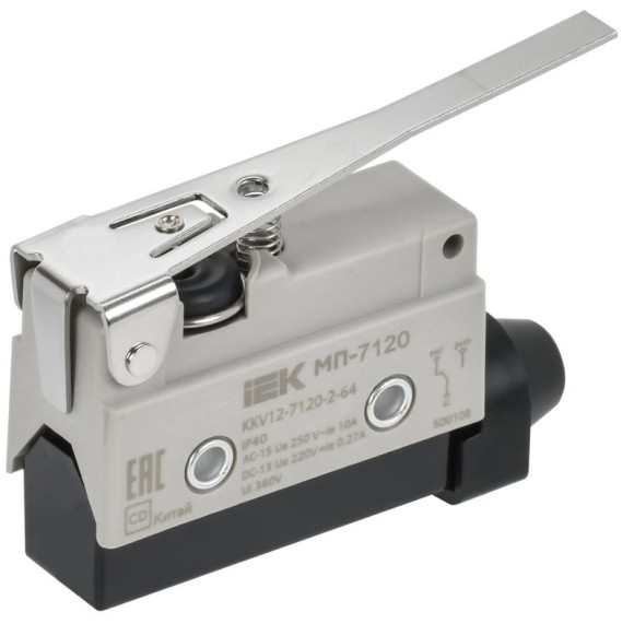 IEK Микропереключатель концевой МП-7120 рычаг IP40 IEK, KKV12-7120-2-64