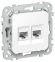 IEK FLITE Розетка 2-местная компьютерная RJ45 категория 5Е UTP РК5е-2-0-ФлБ белый IEK, FI-K22-1-K01 IEK FLITE Розетка 2-местная компьютерная RJ45 категория 5Е UTP РК5е-2-0-ФлБ белый IEK, FI-K22-1-K01