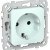 FLITE Розетка с заземлением без защитных шторок 16А РС11-0-ФлХЛ холодный лед IEK, FI-R11-16-K94