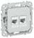 IEK FLITE Розетка 2-местная компьютерная RJ45 категория 6 UTP РК6-2-0-ФлЖ жемчуг IEK, FI-K22-2-K36