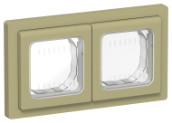 FLITE Рамка 2-местная IP55 Рпро-2-55-ФлО оливковый IEK, FI-M20-32-55-K26