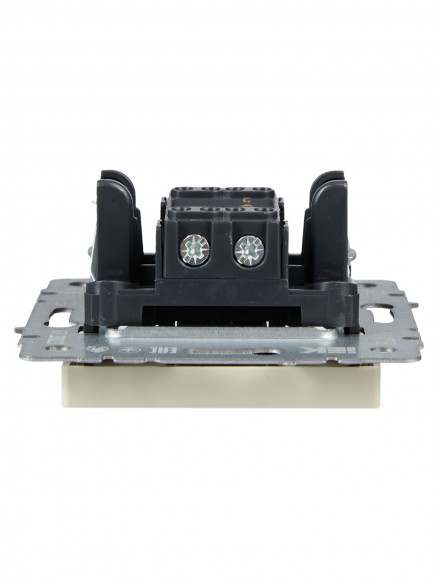 IEK BRITE Выключатель 1-клавишный проходной 10А ВС10-1-6-БрКр бежевый IEK, BR-V12-0-10-K10