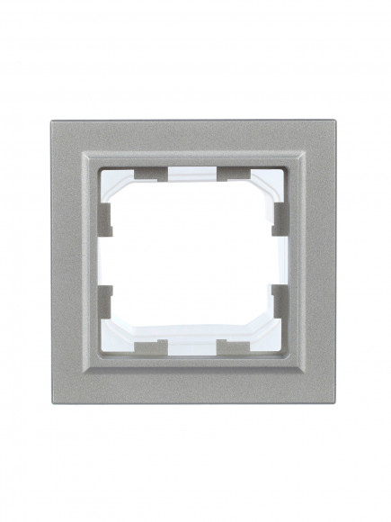 IEK BRITE Рамка 1-местная IP44 РУ-1-БрА-44 алюминий , BR-M12-44-K47
