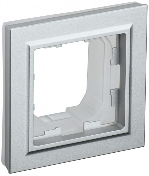 IEK BRITE Рамка 1-местная IP44 РУ-1-БрА-44 алюминий IEK, BR-M12-44-K47