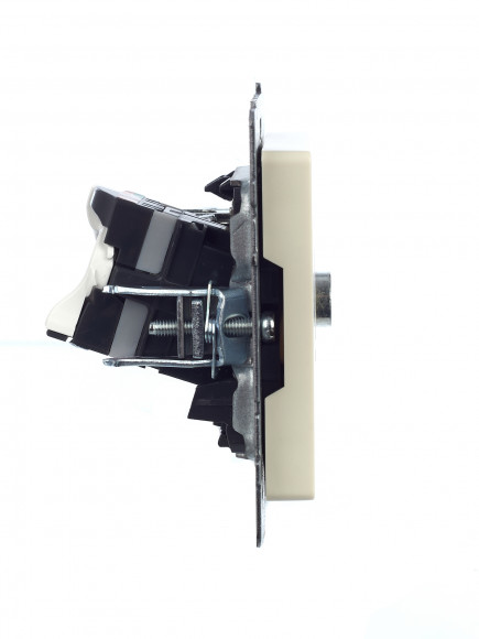 IEK BRITE Розетка двойная TV+RJ45 кат.5E РТВ/РК12-БрКр бежевый , BR-AK20-1-K10