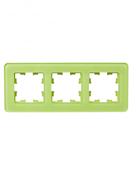 IEK BRITE Рамка 3-местная РУ-3-2-Бр стекло эко грин RE , BR-M32-G-41-K06