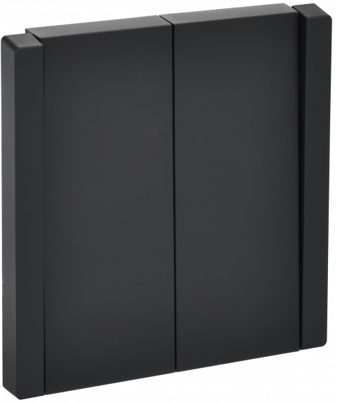 IEK FORTE&PIANO Выключатель 2-клавишный перекрестный 10А FP109 черный , FP-V23-0-10-1-K02