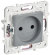IEK SKANDY Розетка без заземления без защитных шторок 10А SK-R02Gr серый , SK-R10-10-K03