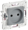 IEK SKANDY Розетка без заземления без защитных шторок 10А SK-R02Gr серый , SK-R10-10-K03