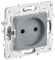 IEK SKANDY Розетка без заземления без защитных шторок 10А SK-R02Gr серый , SK-R10-10-K03