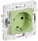 IEK SKANDY Розетка с заземлением с защитными шторками 16А SK-R04G мятный , SK-R14-16-K06