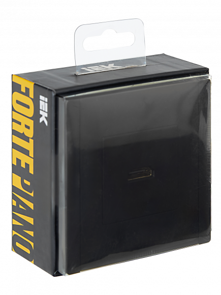 IEK FORTE&PIANO Розетка HDMI FP140 черный , FP-H10-K02