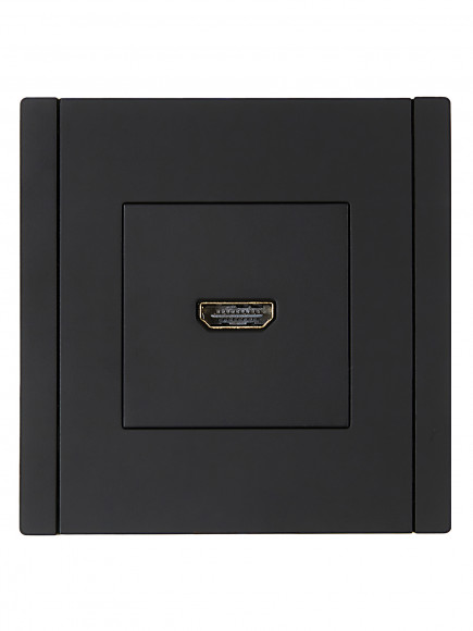 IEK FORTE&PIANO Розетка HDMI FP140 черный , FP-H10-K02