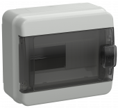 TEKFOR Корпус пластиковый КМПн-8 IP65 черная прозрачная дверь IEK, TF5-KP72-N-08-65-K03-K02