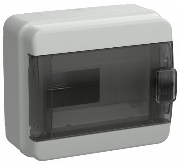 IEK TEKFOR Корпус пластиковый КМПн-8 IP65 черная прозрачная дверь IEK, TF5-KP72-N-08-65-K03-K02