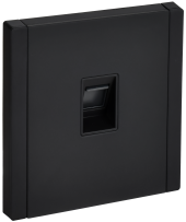 FORTE&PIANO Розетка компьютерная RJ45 кат.5E FP132M металл черный IEK, FP-K10-1-M-K02