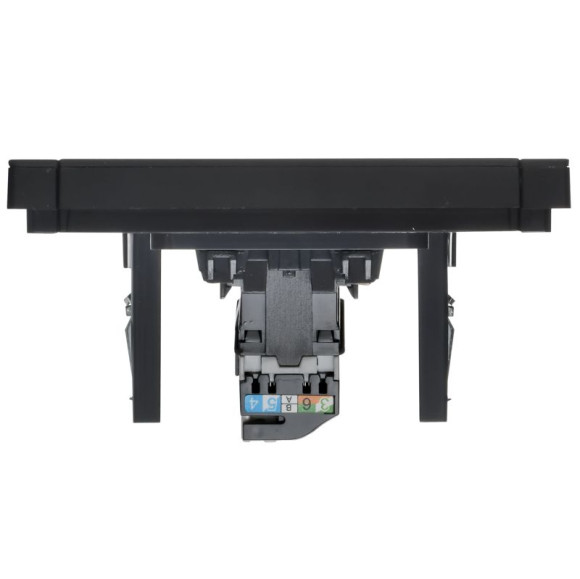 IEK FORTE&PIANO Розетка компьютерная RJ45 кат.5E FP132M металл черный IEK, FP-K10-1-M-K02